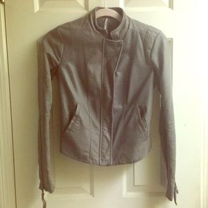 Gray free people Moto jacket